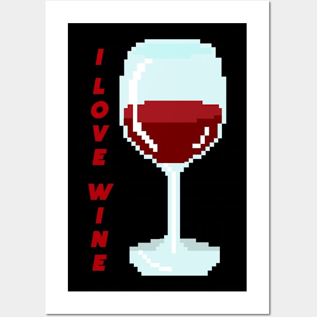 RED WINE - pixelart Wall Art by nurkaymazdesing